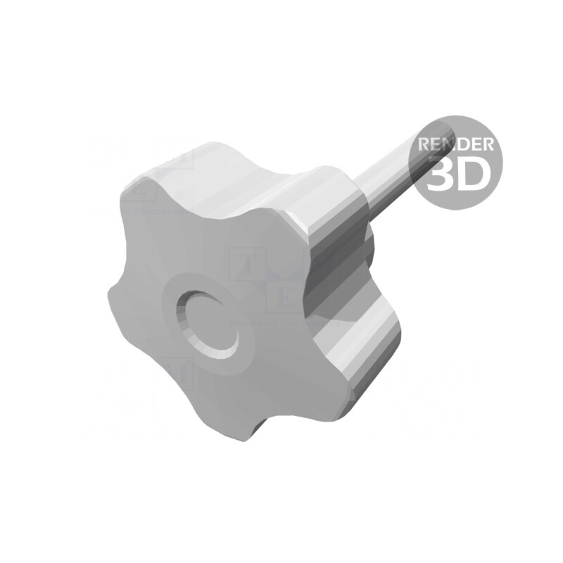 Buton de Reglare Negru 32mm M6 | Electronic-mag.ro | Componente Electronice