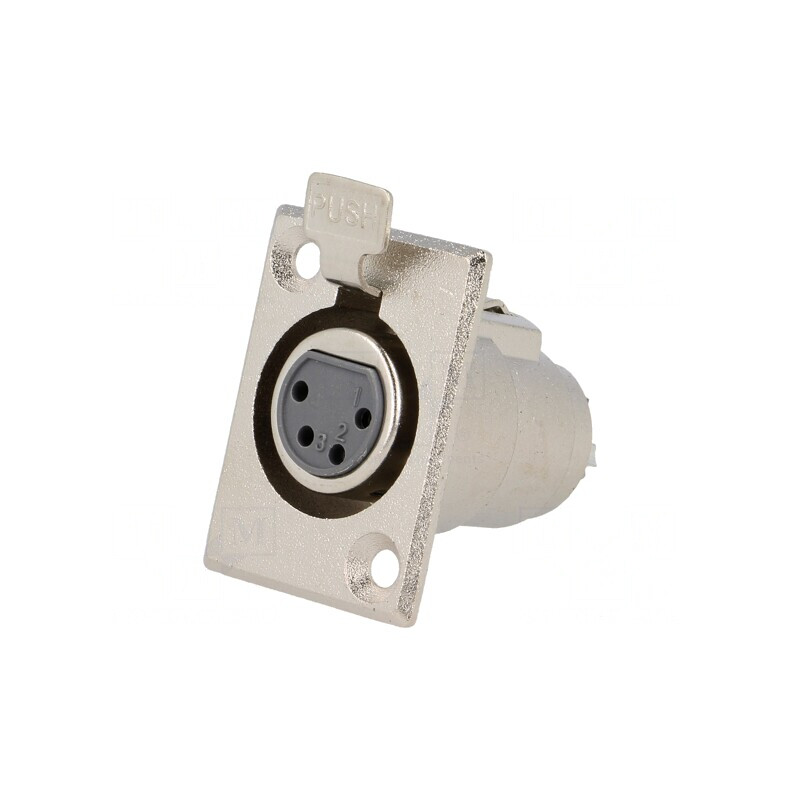 Soclu XLR Mamă 4 PIN pentru Lipire | Electronic-mag.ro | Componente Electronice