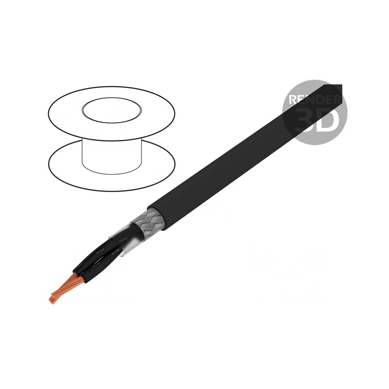 Cablu ÖLFLEX Classic 115 CY 2x0.5mm² Negru PVC 300/500V | Electronic-mag.ro | Componente Electronice