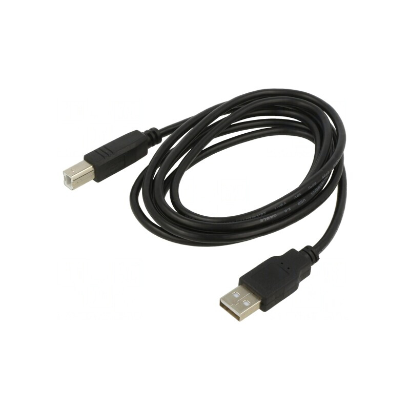 Cablu USB 2.0 A-B 1.8m Negru | Electronic-mag.ro | Componente Electronice