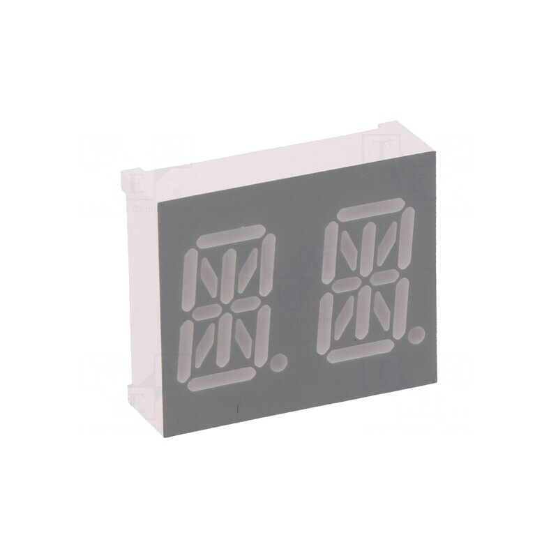 Afişaj LED alfanumeric 13,8mm 2 caractere portocaliu | Electronic-mag.ro | Componente Electronice