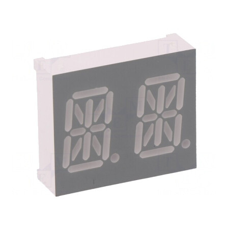 Afişaj LED alfanumeric 13,8mm 2 caractere portocaliu | Electronic-mag.ro | Componente Electronice