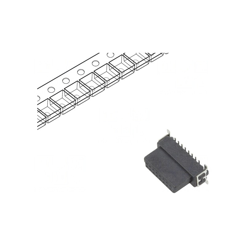 Conector PCB-PCB Mamă 16PIN 1.27mm Termoplast | Electronic-mag.ro | Componente Electronice