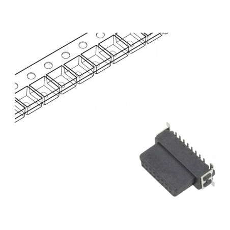 Conector PCB-PCB Mamă 16PIN 1.27mm Termoplast | Electronic-mag.ro | Componente Electronice