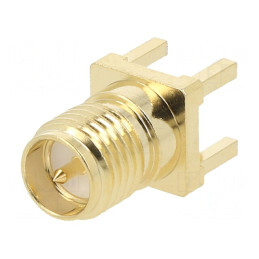 Conector RP-SMA Tată THT PCB Aurit | Electronic-mag.ro | Componente Electronice