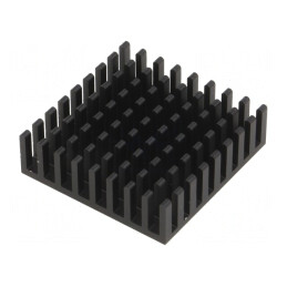 Radiator Aluminiu Negru 19x19x10mm | Electronic-mag.ro | Componente Electronice