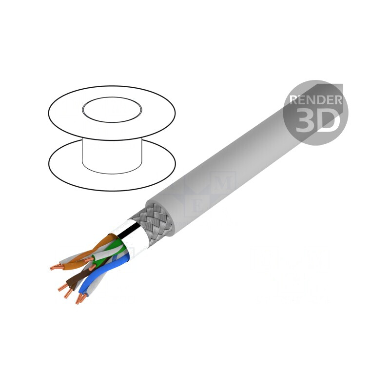 Cablu Ethernet ETHERLINE® LAN 200 Cat5e SF/UTP 4x2x24AWG PVC | Electronic-mag.ro | Componente Electronice