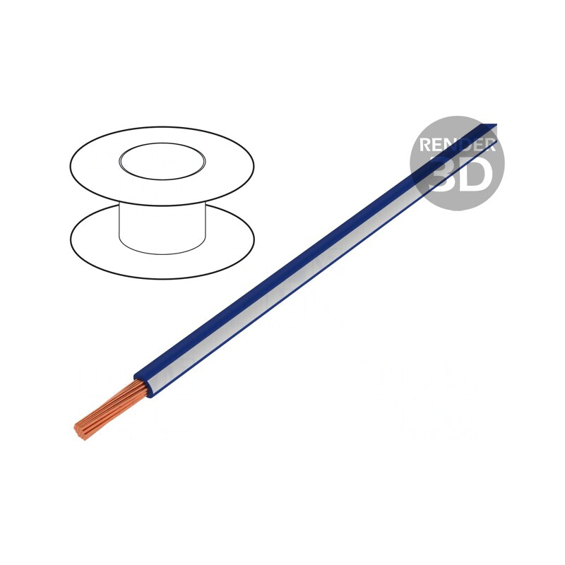 Cablu Electric 1,5mm2 PVC Albastru Închis-Alb | Electronic-mag.ro | Componente Electronice