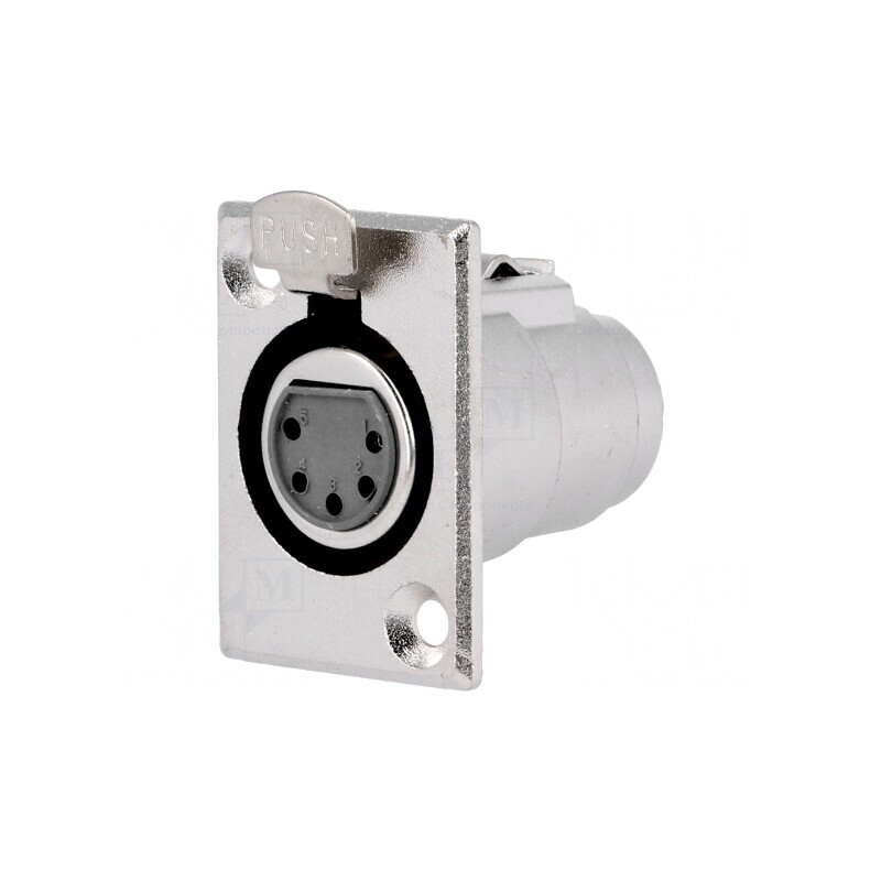 Soclu XLR Mamă 5 Pin pentru Lipire 3mm | Electronic-mag.ro | Componente Electronice