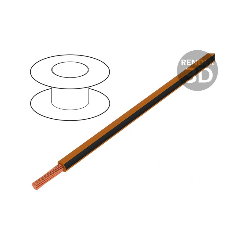 Cablu Electric Cupru 1,5mm² PVC Portocaliu-Negru 450/750V | Electronic-mag.ro | Componente Electronice