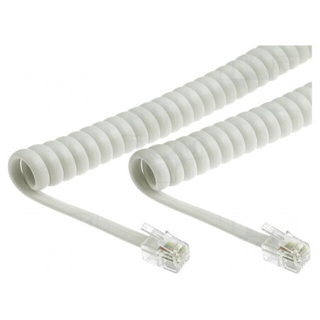 Cablu spiralat pentru telefon 5m ivoar | Electronic-mag.ro | Componente Electronice