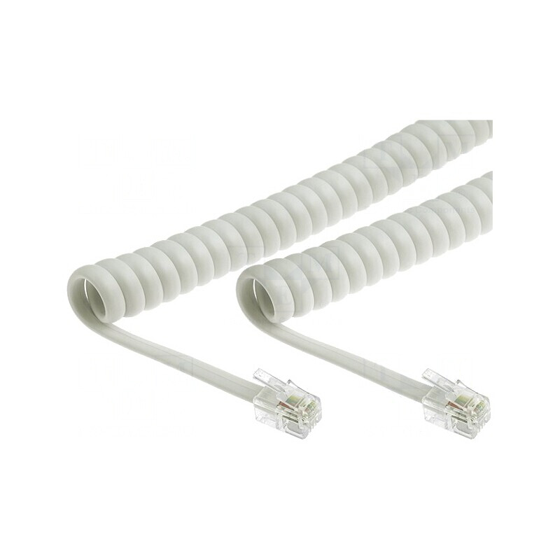 Cablu Spiralat Împletit Alb 5m pentru Telefon | Electronic-mag.ro | Componente Electronice Cablu Spiralat Împletit Alb 5m pentru Telefon | Electronic-mag.ro | Componente Electronice