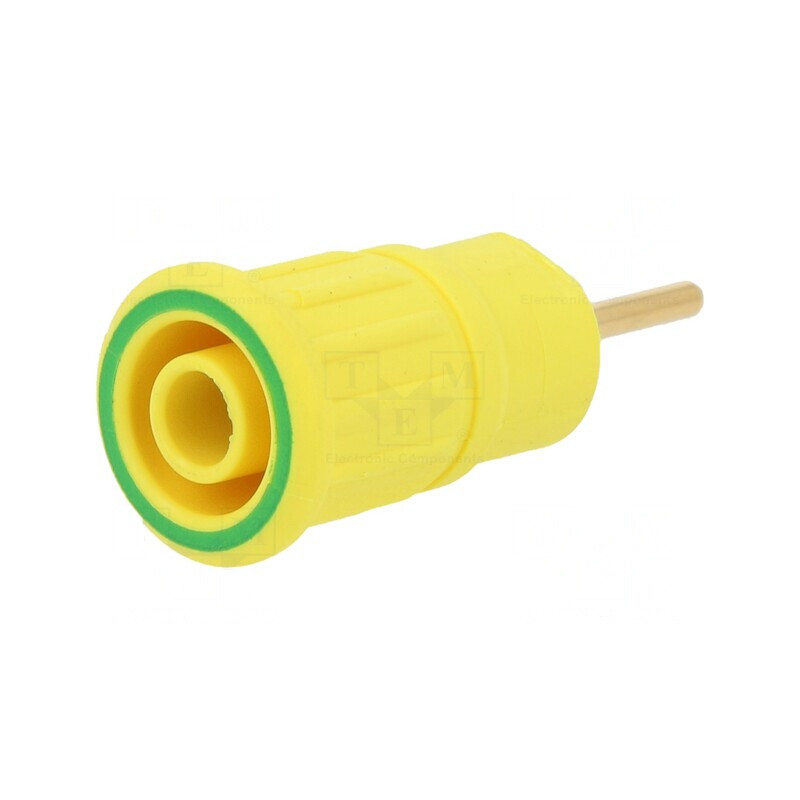 Soclu banană galben-verde aurit 4mm 24A 1kV 35,5mm | Electronic-mag.ro | Componente Electronice Soclu banană galben-verde aurit 4mm 24A 1kV 35,5mm | Electronic-mag.ro | Componente Electronice