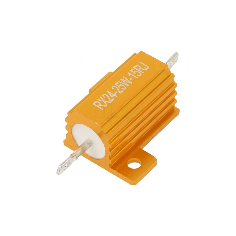 Rezistor Bobinat 15Ω 25W cu Radiator | Electronic-mag.ro | Componente Electronice
