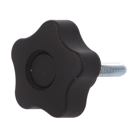 Buton de Reglare Negru Ø40mm Filet M6 | Electronic-mag.ro | Componente Electronice