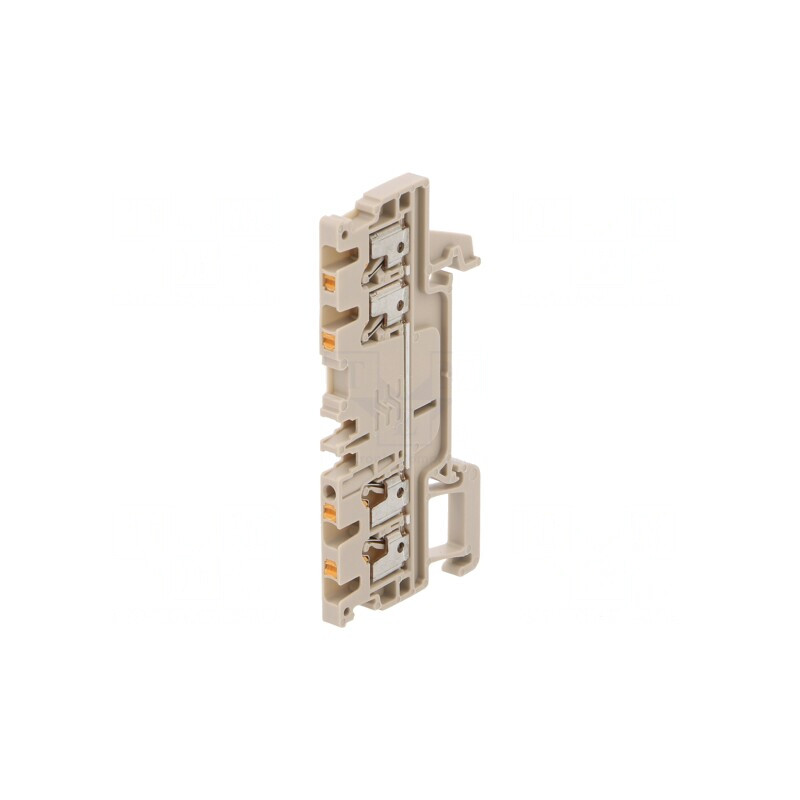 Conector Șine 1,5mm2 4 Borne Bej 3,5mm | Electronic-mag.ro | Componente Electronice