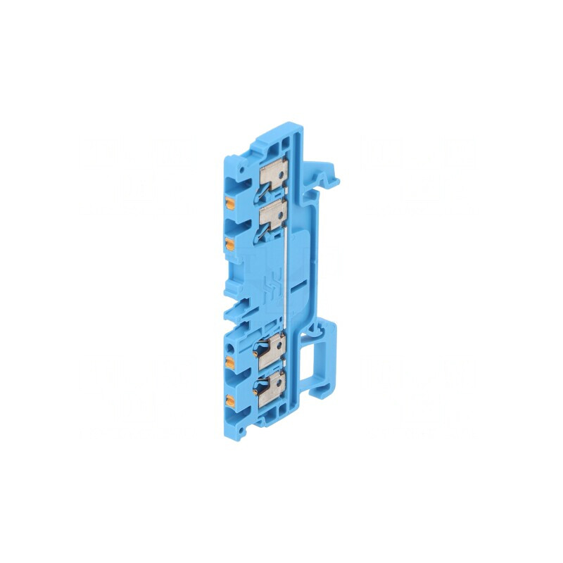 Conector Șine 1.5mm² 4 Borne Albastru Wemid | Electronic-mag.ro | Componente Electronice