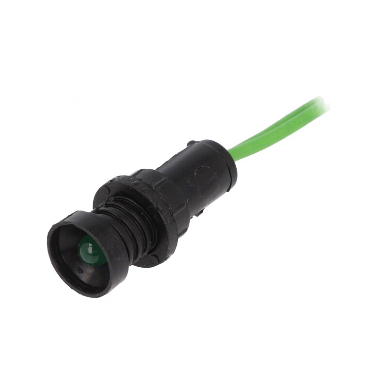 Lampă de control LED verde 230V 10mm IP20 | Electronic-mag.ro | Componente Electronice