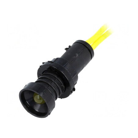 Lampă LED de control galbenă 230VAC Ø10mm IP20 | Electronic-mag.ro | Componente Electronice