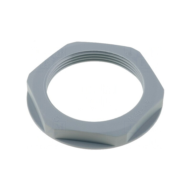 Piuliţă poliamidă M40 gri 50mm | Electronic-mag.ro | Componente Electronice
