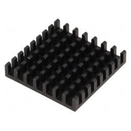 Radiator Aluminiu Negru 31x31x6mm | Electronic-mag.ro | Componente Electronice