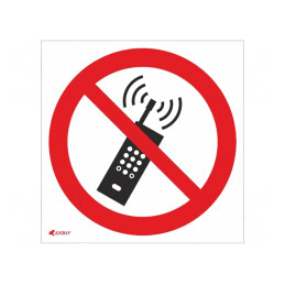 Indicator de Protecție Interzicere PVC 200x200mm | Electronic-mag.ro | Componente Electronice