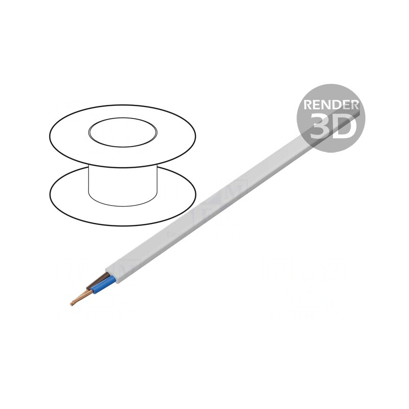 Cablu Electric Plat 2x1mm2 PVC Alb 100m | Electronic-mag.ro | Componente Electronice Cablu Electric Plat 2x1mm2 PVC Alb 100m | Electronic-mag.ro | Componente Electronice
