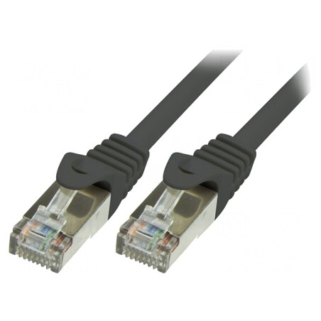 Patch Cord F/UTP Cat6 Negru 0.5m | Electronic-mag.ro | Componente Electronice