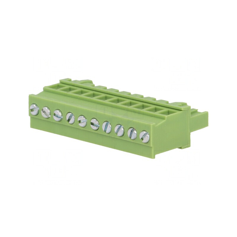 Regletă de Conexiuni Deconectabilă 5mm 10 Piste 90° | Electronic-mag.ro | Componente Electronice