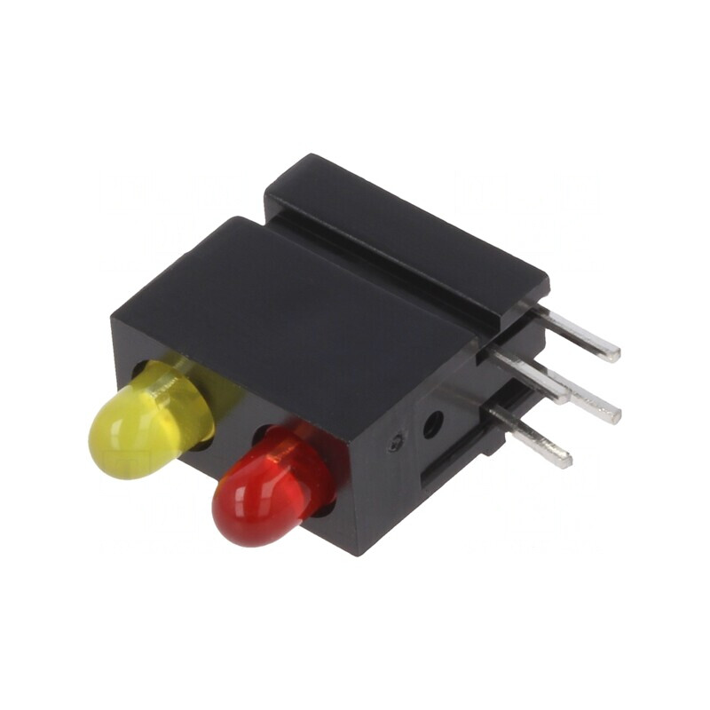 LED Carcasă Roşie/Galbenă 2,8mm 2 Diode 20mA 60° | Electronic-mag.ro | Componente Electronice