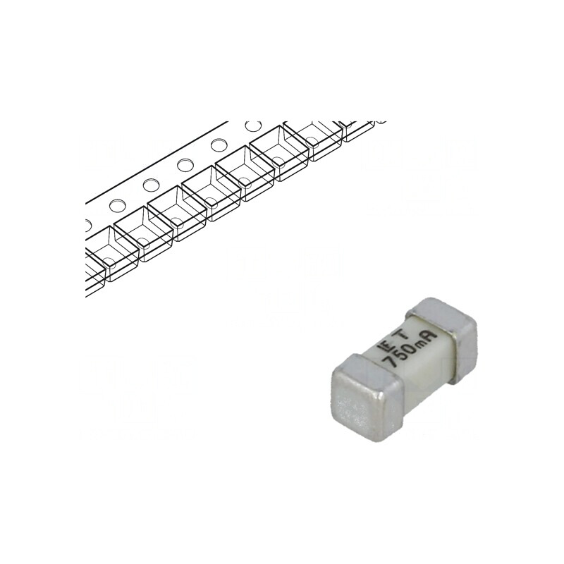 Siguranță Întârziere 750mA 125V SMD | Electronic-mag.ro | Componente Electronice