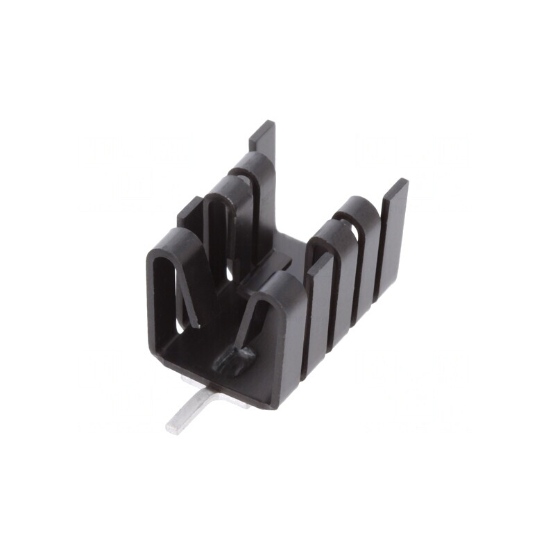Radiator negru TO221 25,4mm x 14,5mm x 13,51mm | Electronic-mag.ro | Componente Electronice