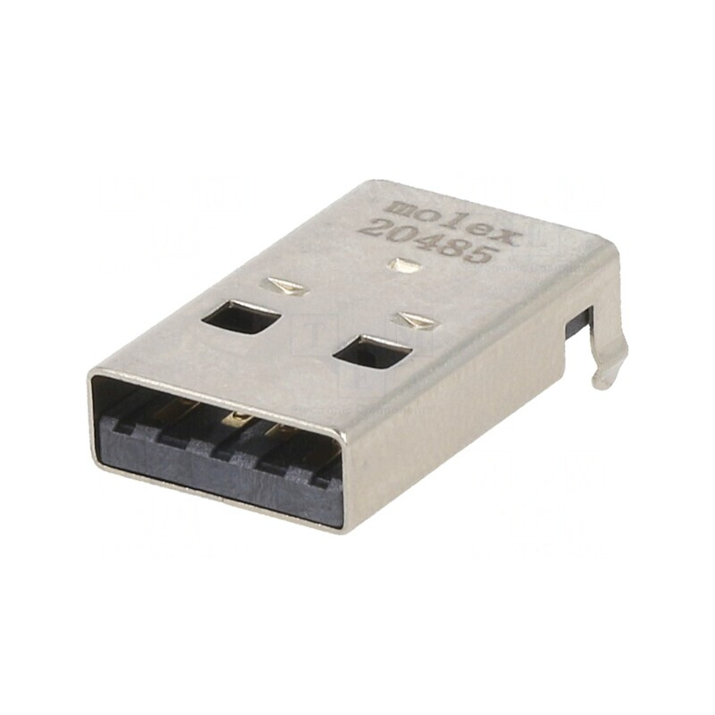 Mufă USB A tată PCB SMT 4 pini 2.0 | Electronic-mag.ro | Componente Electronice