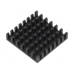 Radiator Aluminiu Negru 27x27x6mm | Electronic-mag.ro | Componente Electronice