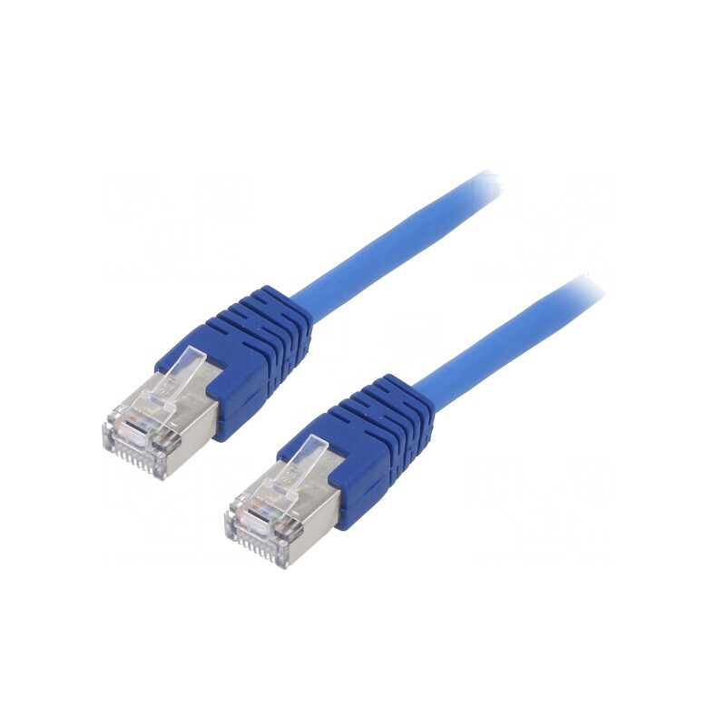 Patch cord F/UTP Cat5e Albastru 2m Ecranat | Electronic-mag.ro | Componente Electronice
