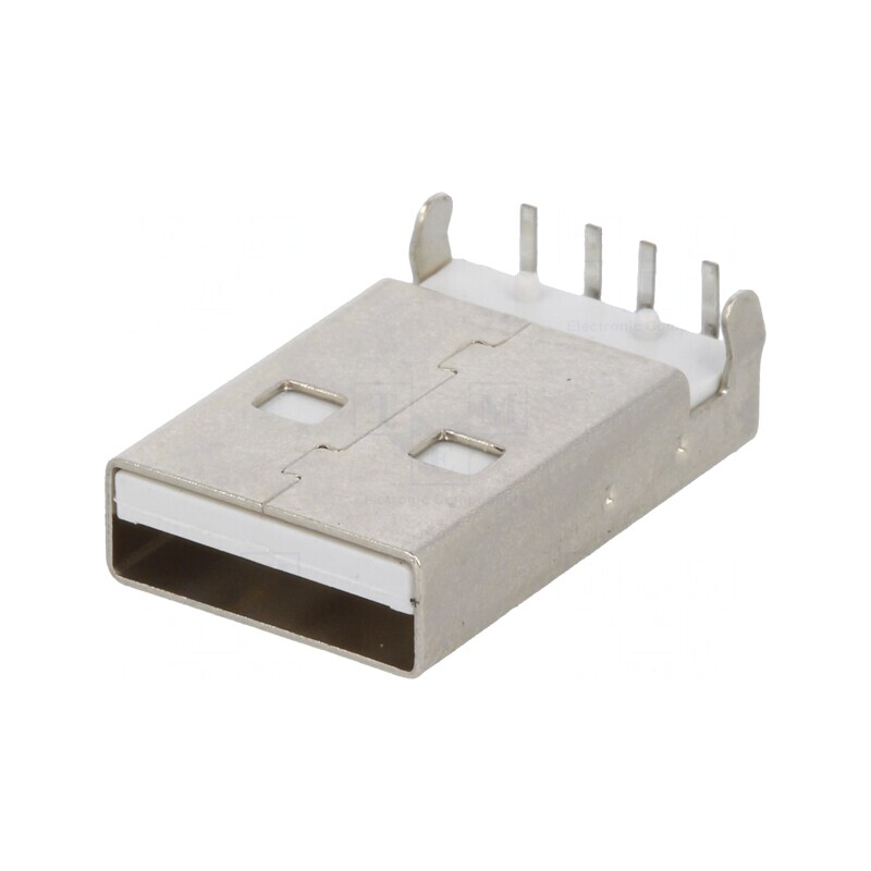 Mufă USB A PCB THT 90° Aurit USB 2.0 | Electronic-mag.ro | Componente Electronice