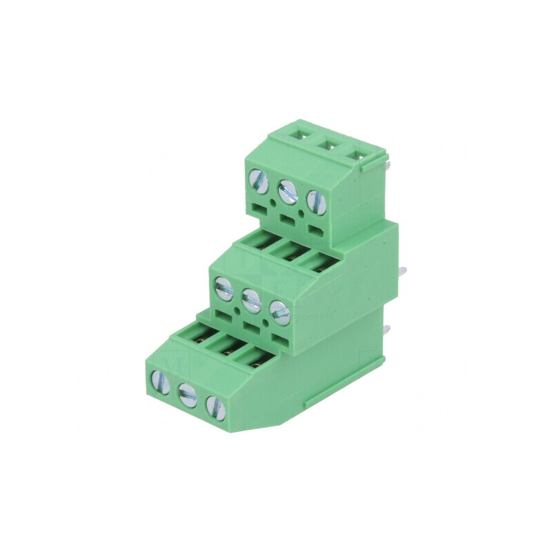 Regletă Conexiuni PCB 90° 3,81mm 9 Piste | Electronic-mag.ro | Componente Electronice