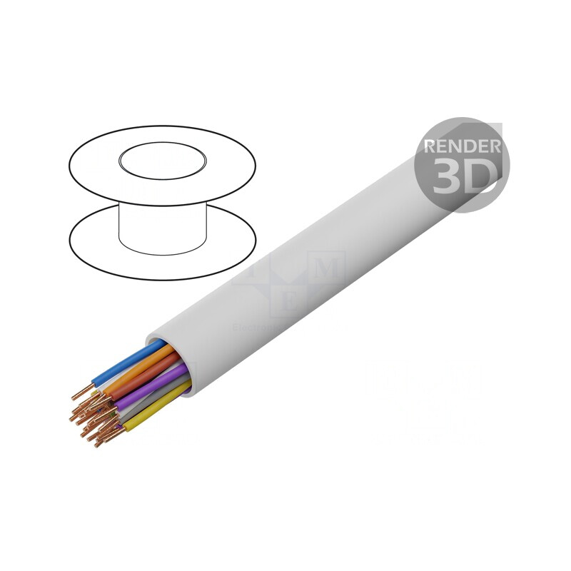 Cablu Telecomunicații YTKSY 14x2x0,5mm PVC Alb | Electronic-mag.ro | Componente Electronice