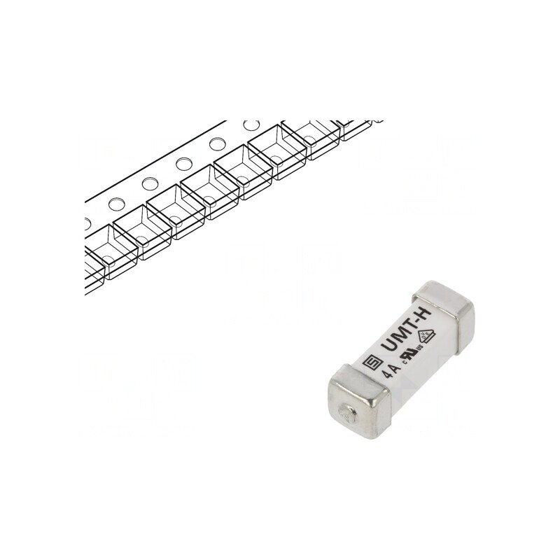 Siguranță întârziere 4A 277VAC 125VDC SMD ceramică | Electronic-mag.ro | Componente Electronice