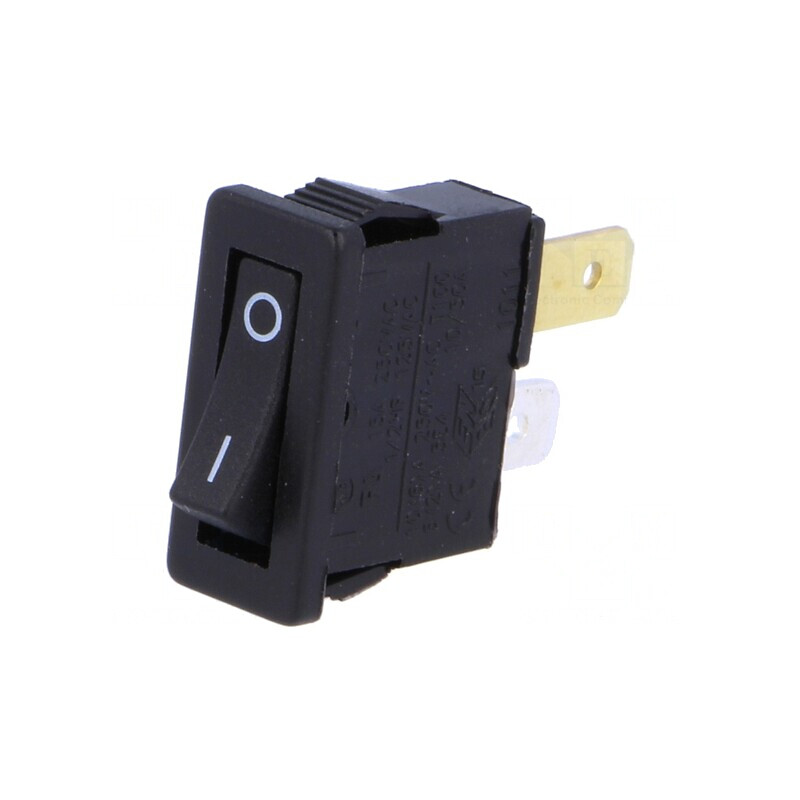 Rocker Switch ON-OFF 10A 250VAC Black | Electronic-mag.ro | Componente Electronice