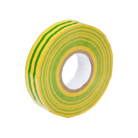 Bandă electroizolantă galben-verde 19mm x 20m | Electronic-mag.ro | Componente Electronice