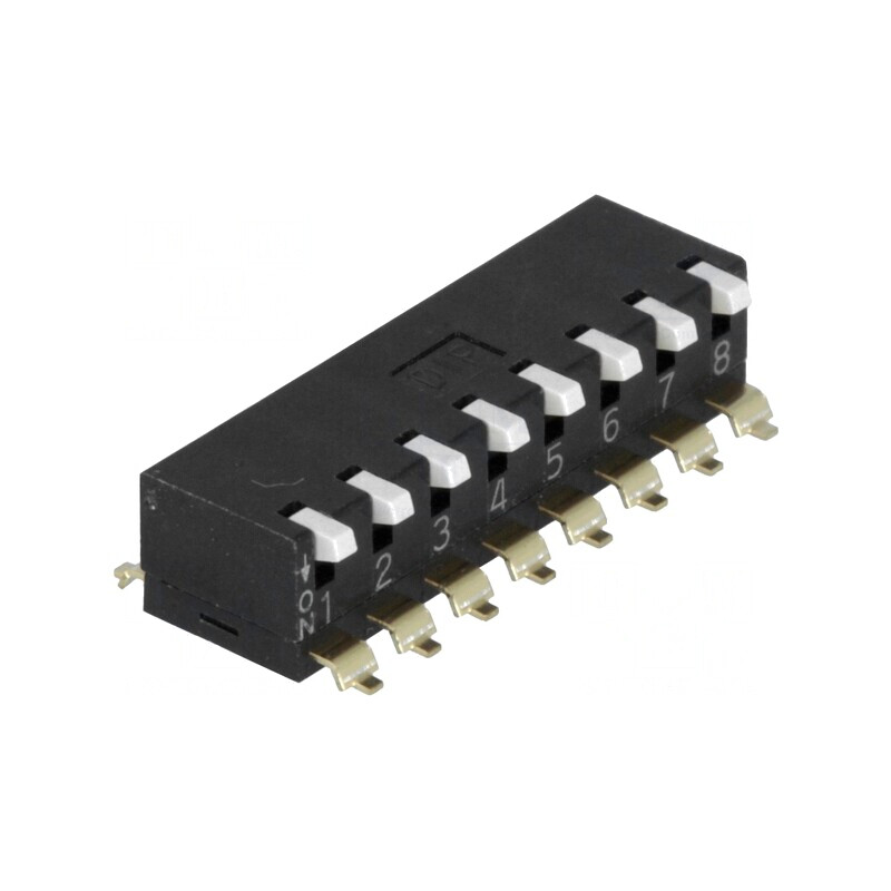 Comutator DIP-SWITCH 8 Secțiuni ON-OFF 0,025A 24VDC | Electronic-mag.ro | Componente Electronice