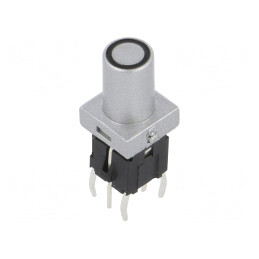 Comutator Tastatură 2 Poz SPST-NO 0.05A 12VDC Argintiu cu LED | Electronic-mag.ro | Componente Electronice