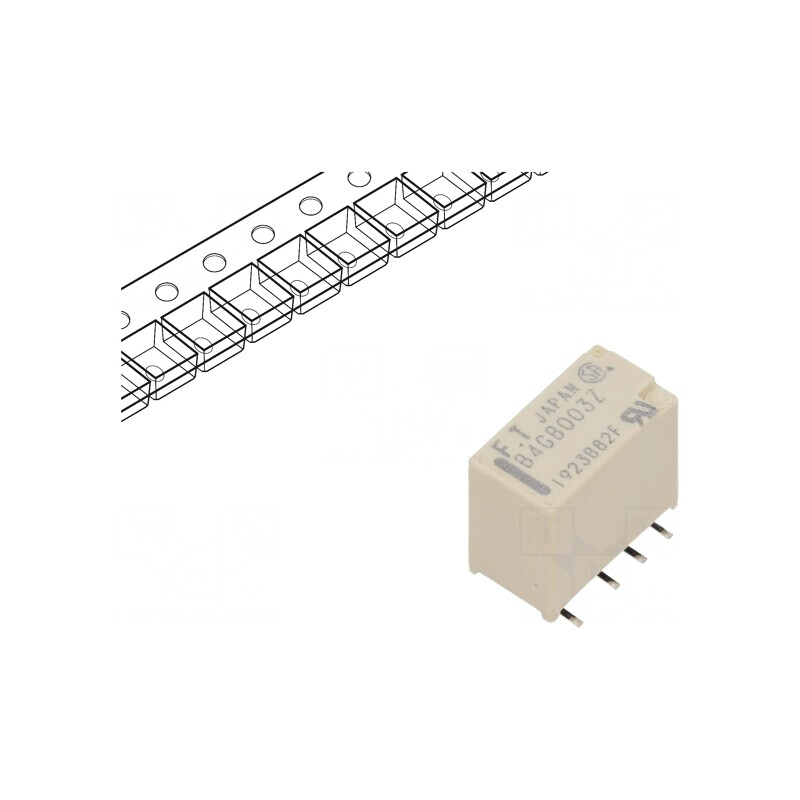 Releu Electromagnetic DPDT 3VDC 2A SMT | Electronic-mag.ro | Componente Electronice