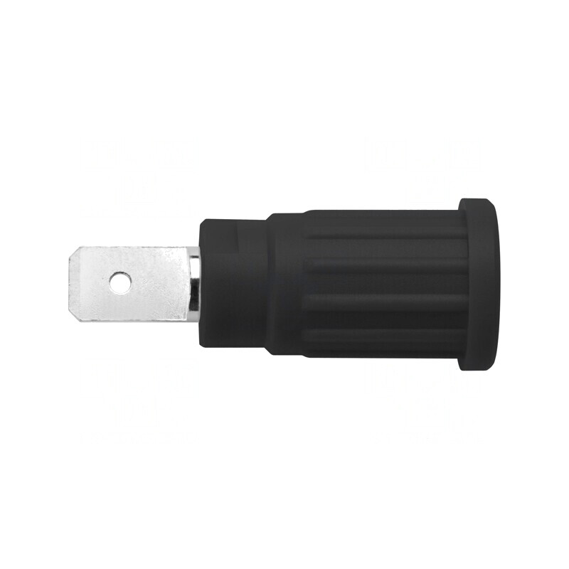 Soclu banană 4mm 24A negru pe panou | Electronic-mag.ro | Componente Electronice
