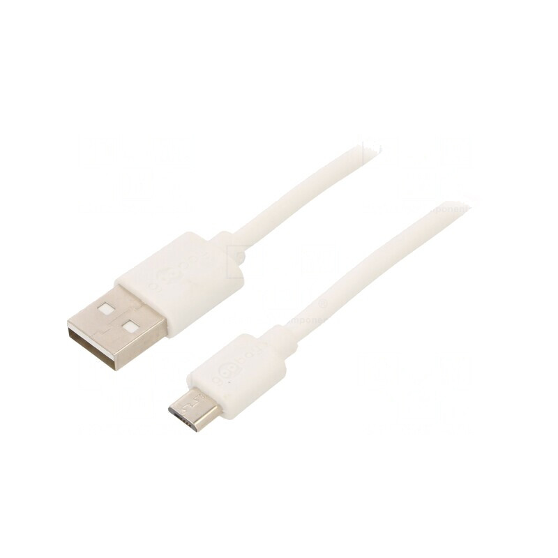 Cablu USB 2.0 A la Micro B 0.5m Alb | Electronic-mag.ro | Componente Electronice Cablu USB 2.0 A la Micro B 0.5m Alb | Electronic-mag.ro | Componente Electronice