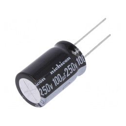 Condensator Electrolitic THT 100uF 250V 16x25mm 20% | Electronic-mag.ro | Componente Electronice