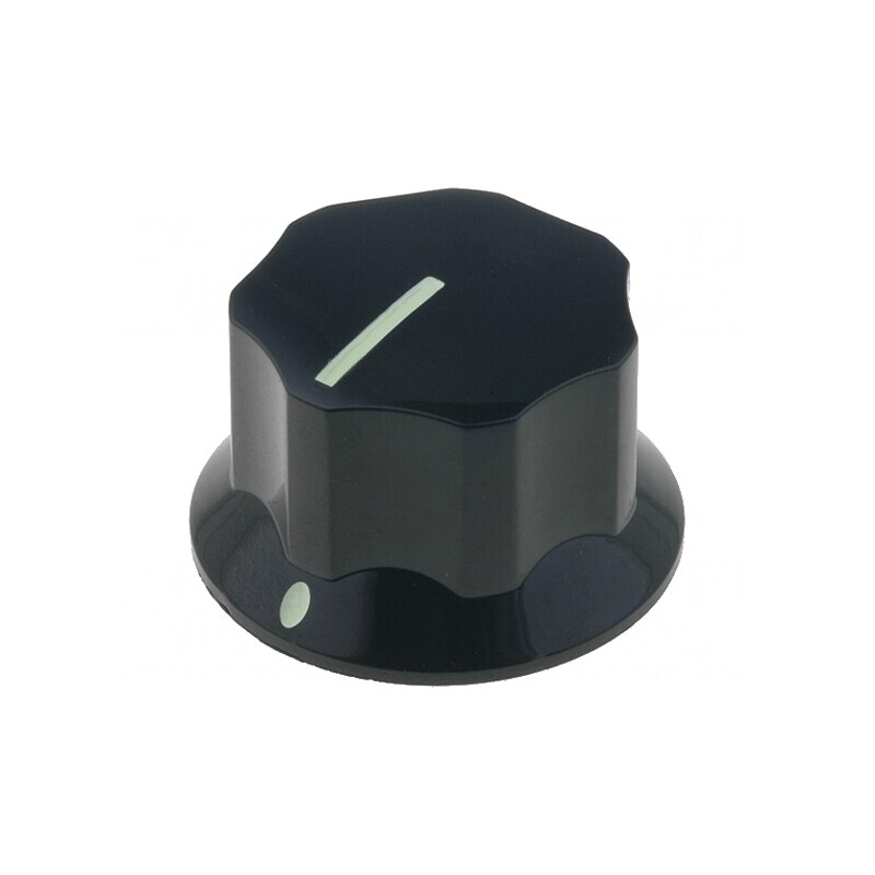 Buton rotativ negru cu indicator bachelită 6mm | Electronic-mag.ro | Componente Electronice