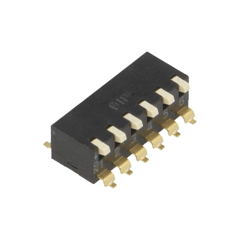 Comutator DIP-SWITCH 6 Secțiuni ON-OFF 0,025A 24VDC | Electronic-mag.ro | Componente Electronice
