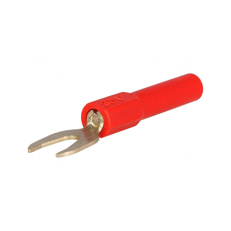 Adaptor Banană 4mm Furcă 60VDC 36A Roșu 51mm | Electronic-mag.ro | Componente Electronice Adaptor Banană 4mm Furcă 60VDC 36A Roșu 51mm | Electronic-mag.ro | Componente Electronice